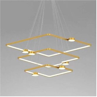 Trade Shop Trade Shop - Copy Of Lampadario A Sospensione Led 30w Quadrato Con Telecomando Design Moderno Bianco 71163