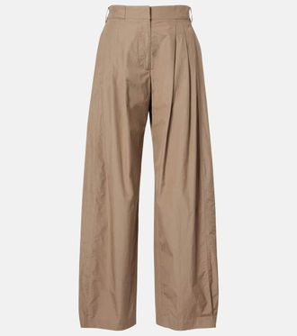 The Row Iven cotton poplin wide-leg pants