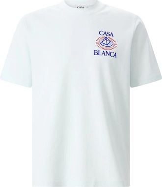 Casablanca Graphic-Print T-Shirt - Heren - T-shirts - Groen - S - Katoen - Tops
