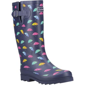 Cotswold Cleeve Hoge Rubber Dames Navy Wellingtonlaarzen