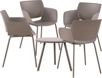 Clp Clp - Grupo De Asientos Minota Gris Topo 4 Sillas