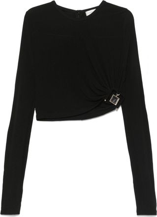 CHRISTOPHER ESBER Quartz-Embellished Top - Womens - Copper/Natural Stone/Viscose