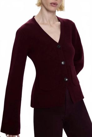 Pistola Denim Aeron Cardigan In Claret