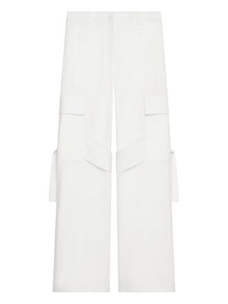 Courr&egrave;ges flap-pocket cotton trousers - women - Cotton - 38 - White