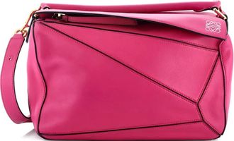 Loewe Puzzle Bag leren medium schoudertas - Roze