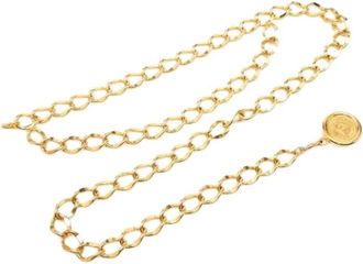 Chanel Pre-owned Metal Chain Belt - Dames - Vintage Accessoires - Geel - ONE Size - Vintage