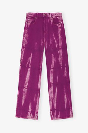 Ganni Purple Overdyed Marri Jeans - Size 27 Organic Cotton