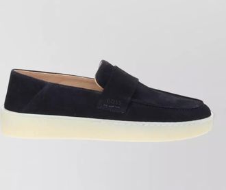 HUGO BOSS kieran suede loafers round toe rubber sole