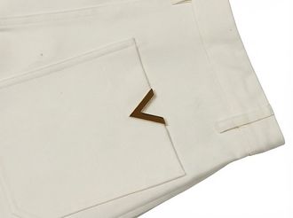 Valentino High-Waist Cotton Bermudas - Beige