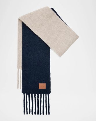 Loewe Two-Tone Alpaca and Wool Blend Scarf