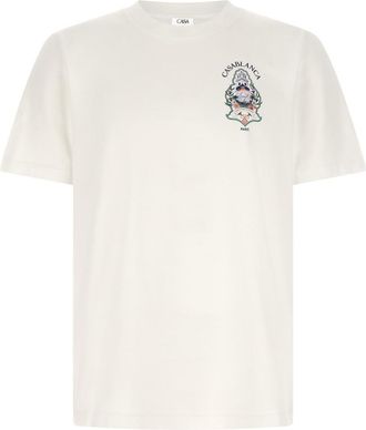 Casablanca White Graphic Crew Neck T-Shirt