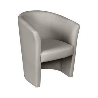 Dmora Sill&oacute;n Tapizado En Ecopiel, Color Gris, 65 X 78 X 60 Cm, Con Embalaje Reforzado - Dmora