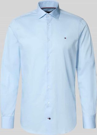 Tommy Hilfiger Tailored Slim Fit Businesshemd aus reiner Baumwolle in Bleu, Größe 39