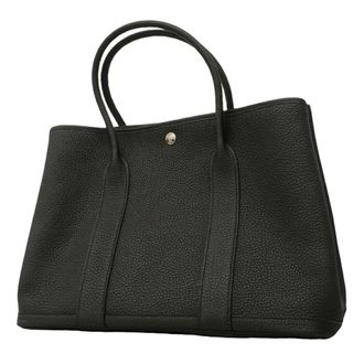 Herm&egrave;s Black Negonda Leather Tote Bag (Pre-Owned)