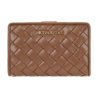 Michael Kors Woven Leather Wallet - female - Michael Kors - Wallets & Cardholders - Brown - ONE SIZE - Accessories