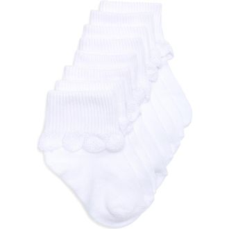 Capelli 4-Pack Foldover Socks in White at Nordstrom, Size 12-24 M