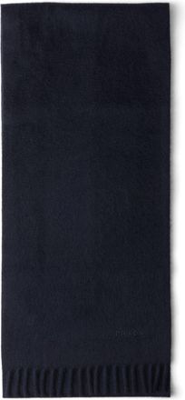 Prada logo-embroidered cashmere scarf - men - Cashmere - One Size - Blue