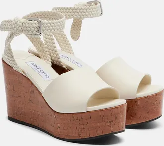 Jimmy Choo London Jory leather wedge sandals