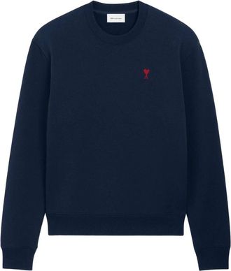 Ami Ami De Coeur Katoenen Sweater - Heren - Sweatshirts - Blauw - XL - Katoen - Hoodies & sweatvesten