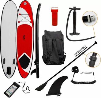 MonsterShop 10ft Red Inflatable Paddle Board