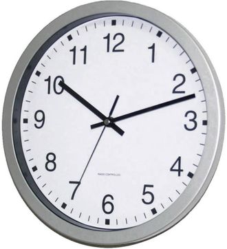 Eurotime Eurotime 56831-07 Reloj De Pared Radiocontrolado Plateado 30 Cm