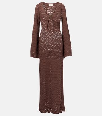 Bananhot Rey crochet cotton-blend maxi dress