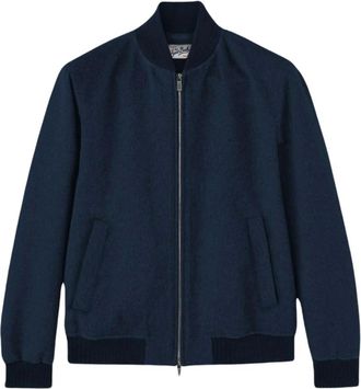 MC2 Saint Barth Camden wollen bomberjack - Heren - Jassen - Blauw - Maat: XL Wol