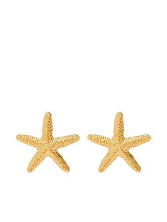 Kenneth Jay Lane starfish stud earrings - Oro