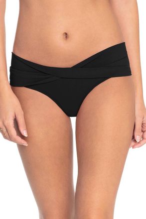 Robin Piccone Ava Twist Bikini Bottom In Black