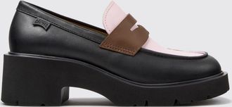 Camper Twins Bicolor Calfskin Penny Loafers with Platform Sole