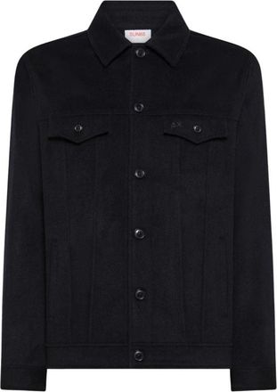 Sun 68 Wool Blend Overshirt - Heren - Zomerjassen - Zwart - M - Wol - Jassen