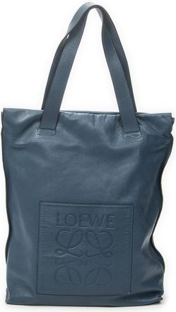 Loewe Pre-owned Womens Anagram Shopper Tote Shoulder Bag - Teal - One Size