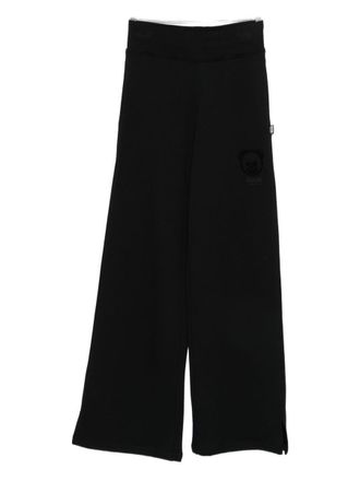 Moschino Black Wide-Leg Track Pants