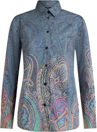 Etro Overhemd met paisley-print - Blauw