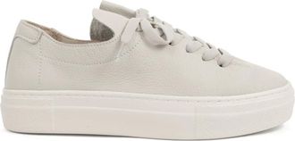 Sergio Moretti Schoenen, Dames, Beige, 38 EU, Leer, Casual Closed Sneakers
