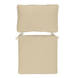 Ballard Designs Replacement Seat and Back Cushion with Zipper - 26x42 - Fast Dry, Canvas Sand Sunbrella - Ballard Designs
