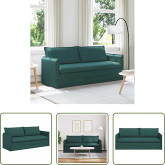 vidaXL Divano verde scuro - Divano Verde Scuro 196 x 82 x 85 cm Tessuto
