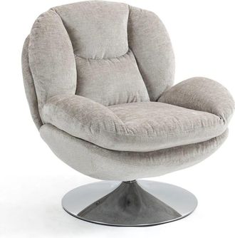 Mathi Design Sill&oacute;n giratorio de terciopelo