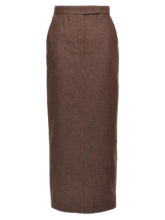 Max Mara Brown Cotton Mini Womens Skirt