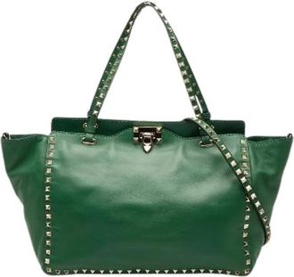 Valentino Pre-owned Handbags, female, Green, Size: ONE SIZE Pre-owned Leather Shoulder Bag