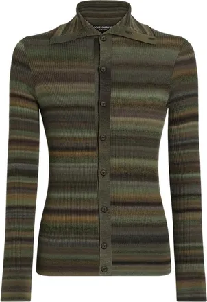 Dolce & Gabbana Ribbed Wool Cardigan