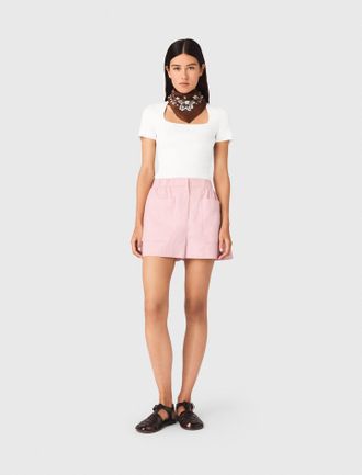 Maje Square-neck Ribbed Jumper - White - Maje