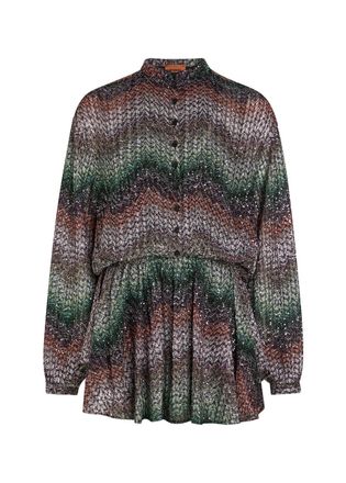 Missoni Chevron Sequin-embellished Metallic-knit Mini Dress - Multicoloured - 42 (UK10 / S)