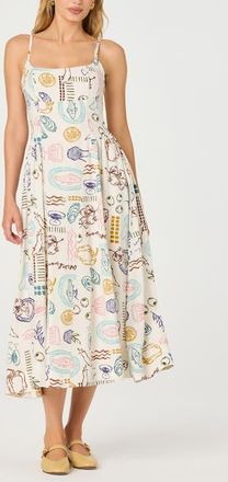 ASTR the Label Ansley Mixed Print Dress in Off White Picnic at Nordstrom, Size X-Small