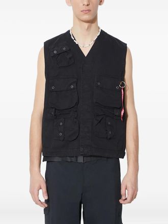 Alpha Industries utility-pocket cotton gilet - men - Cotton - L - Black