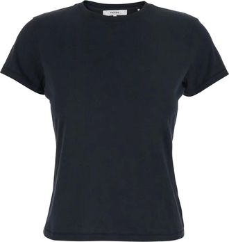 Frame Denim T-shirt met ronde hals - Zwart