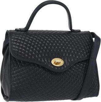 Bally Pre-owned Handbag - Dames - Vintage Handtas - Blauw - ONE Size - Leer - Vintage