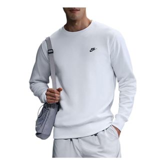Nike Club Fleece Crew White Black FN3886-100