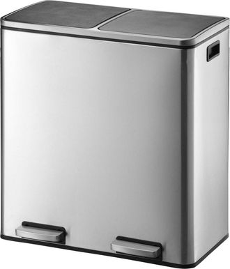 Kitchen Move Cubo de basura de cocina de reciclaje plata 60l