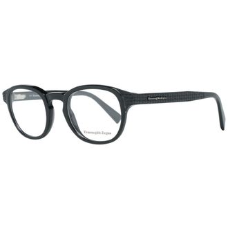 Ermenegildo Zegna Black Plastic Glasses Mens (Frames)